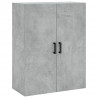 Szafki wiszące, szarość betonu, 2 szt., 69,5x34x90 cm