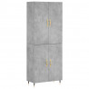 Witrynka, szarość betonu 69,5x34x180 cm materiał drewnopochodny