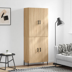 Witrynka, dąb sonoma, 69,5x34x180 cm, materiał drewnopochodny