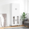 Witrynka, biała, 69,5x34x180 cm, materiał drewnopochodny