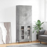 Witrynka, szarość betonu 69,5x34x180 cm materiał drewnopochodny