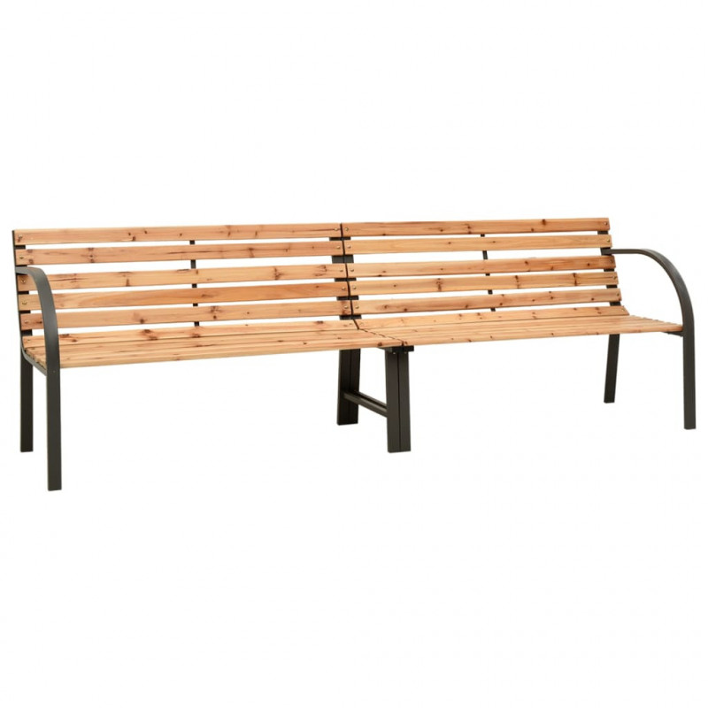 Podwójna ławka ogrodowa, 225 cm, lite drewno jodłowe