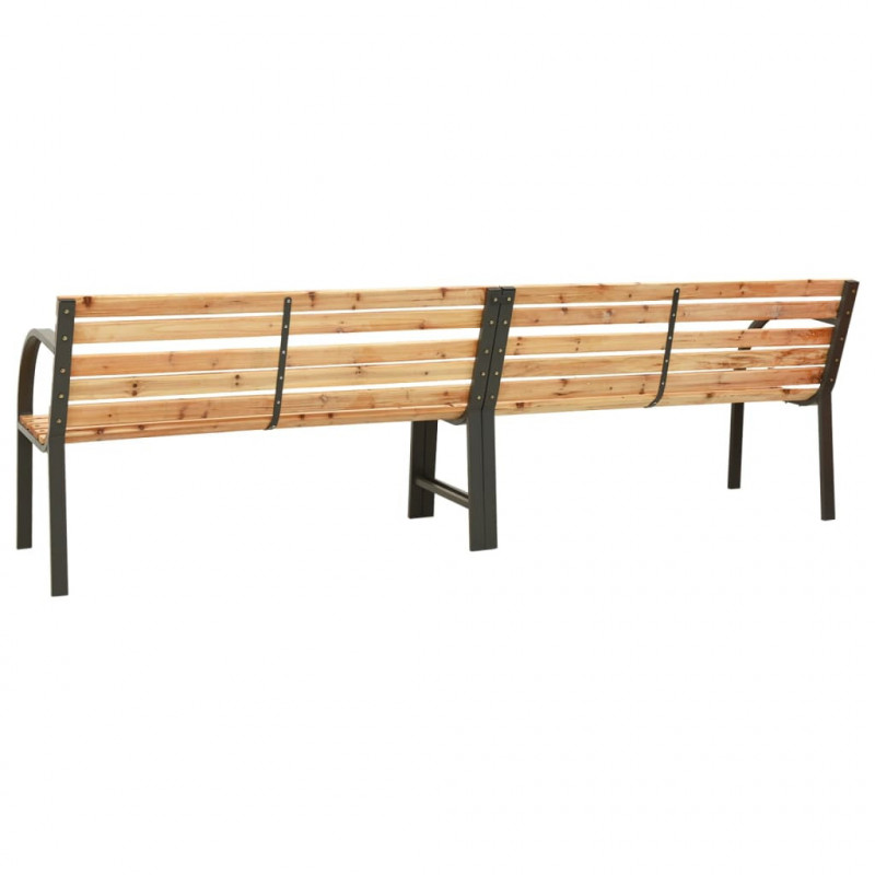 Podwójna ławka ogrodowa, 225 cm, lite drewno jodłowe