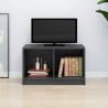 Szafka pod telewizor, szara, 70x33x42 cm, lite drewno sosnowe