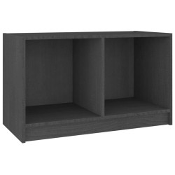 Szafka pod telewizor, szara, 70x33x42 cm, lite drewno sosnowe