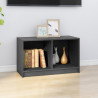 Szafka pod telewizor, szara, 70x33x42 cm, lite drewno sosnowe