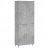 Witrynka, szarość betonu 69,5x34x180 cm materiał drewnopochodny
