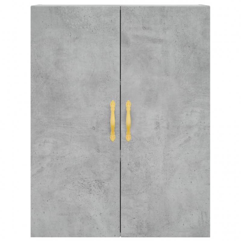 Witrynka, szarość betonu 69,5x34x180 cm materiał drewnopochodny