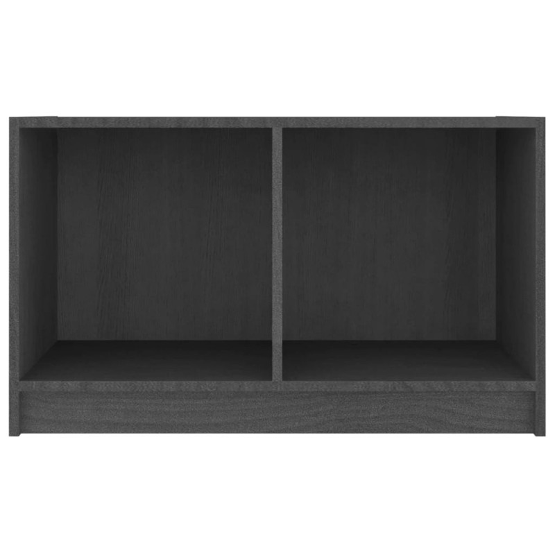 Szafka pod telewizor, szara, 70x33x42 cm, lite drewno sosnowe