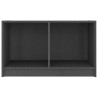 Szafka pod telewizor, szara, 70x33x42 cm, lite drewno sosnowe