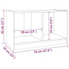 Szafka pod telewizor, szara, 70x33x42 cm, lite drewno sosnowe