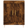 Witrynka przydymiony dąb 69,5x34x180 cm materiał drewnopochodny