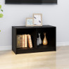 Szafka pod telewizor, czarna, 70x33x42 cm, lite drewno sosnowe