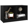 Szafka pod telewizor, czarna, 70x33x42 cm, lite drewno sosnowe