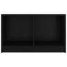 Szafka pod telewizor, czarna, 70x33x42 cm, lite drewno sosnowe