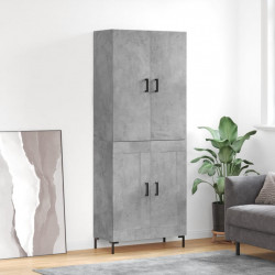 Witrynka, szarość betonu 69,5x34x180 cm materiał drewnopochodny