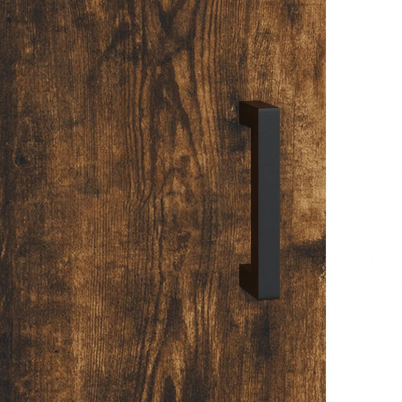 Witrynka przydymiony dąb 69,5x34x180 cm materiał drewnopochodny