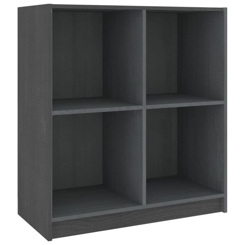 Szafka, szara, 70x33x76 cm, lite drewno sosnowe