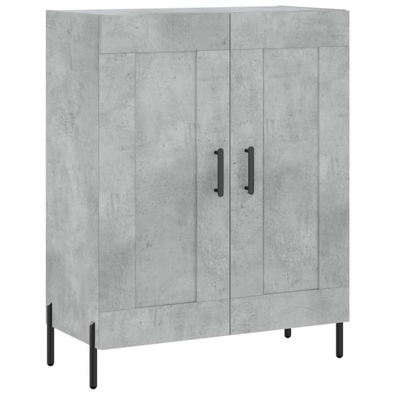 Witrynka, szarość betonu 69,5x34x180 cm materiał drewnopochodny