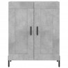 Witrynka, szarość betonu 69,5x34x180 cm materiał drewnopochodny