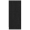 Szafka, czarna, 70x33x76 cm, lite drewno sosnowe