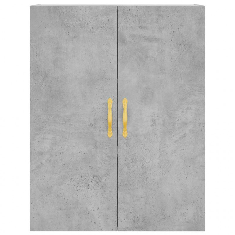 Witrynka, szarość betonu 69,5x34x180 cm materiał drewnopochodny