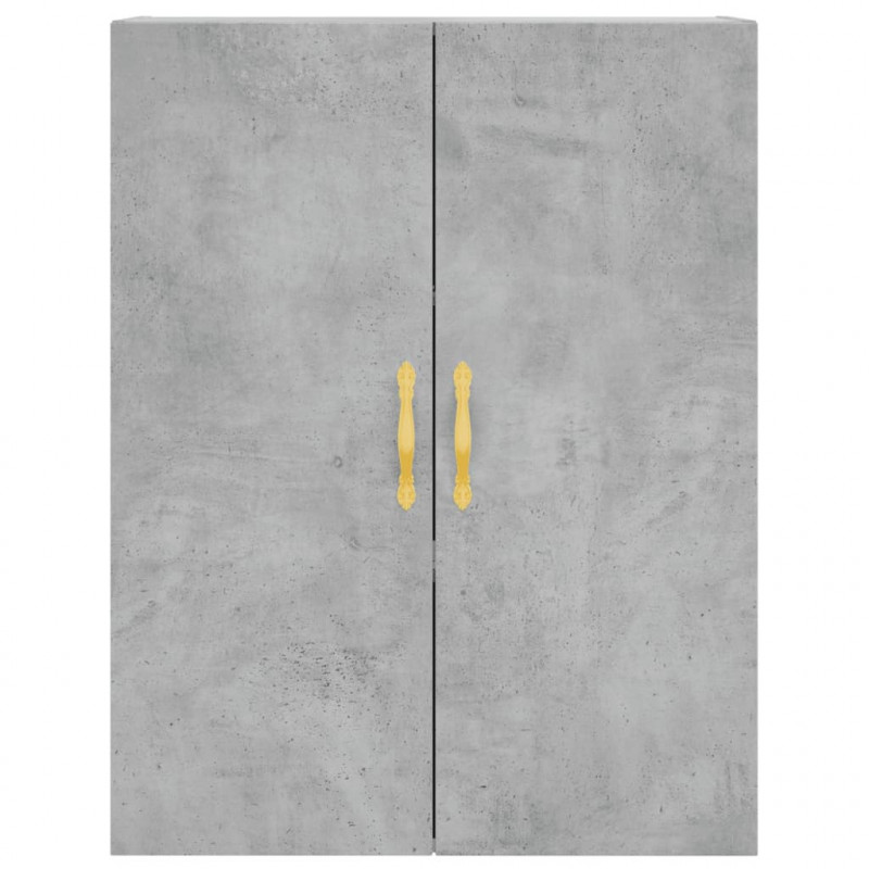 Witrynka, szarość betonu 69,5x34x180 cm materiał drewnopochodny