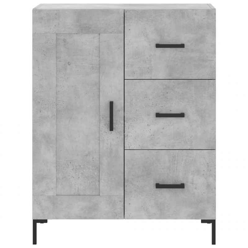 Witrynka, szarość betonu 69,5x34x180 cm materiał drewnopochodny