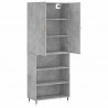 Witrynka, szarość betonu 69,5x34x180 cm materiał drewnopochodny