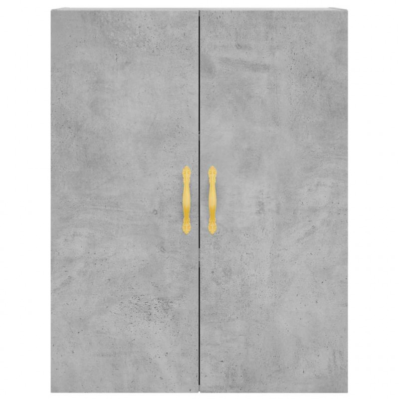 Witrynka, szarość betonu 69,5x34x180 cm materiał drewnopochodny