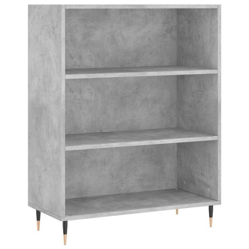 Witrynka, szarość betonu 69,5x34x180 cm materiał drewnopochodny
