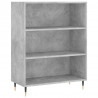 Witrynka, szarość betonu 69,5x34x180 cm materiał drewnopochodny