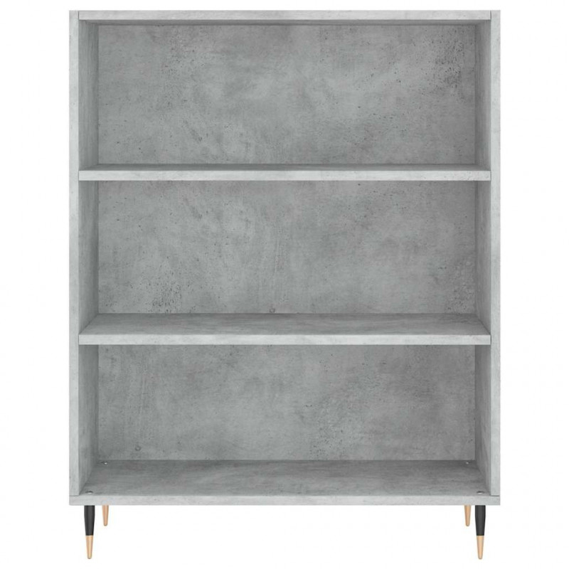 Witrynka, szarość betonu 69,5x34x180 cm materiał drewnopochodny