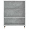 Witrynka, szarość betonu 69,5x34x180 cm materiał drewnopochodny