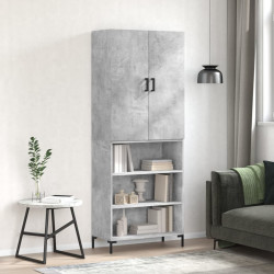 Witrynka, szarość betonu 69,5x34x180 cm materiał drewnopochodny