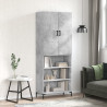Witrynka, szarość betonu 69,5x34x180 cm materiał drewnopochodny