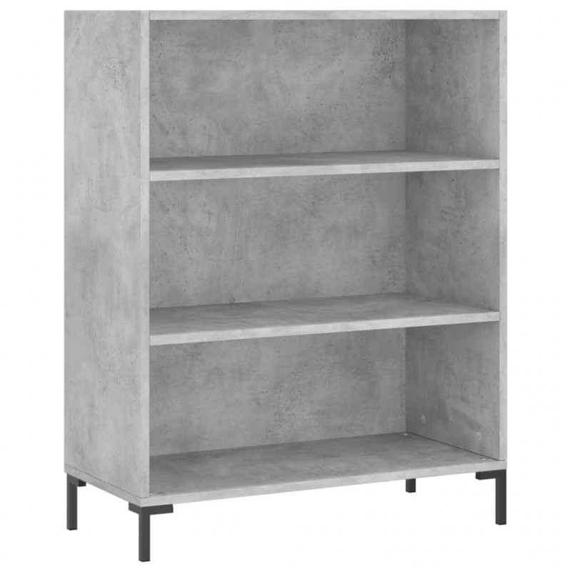 Witrynka, szarość betonu 69,5x34x180 cm materiał drewnopochodny