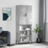 Witrynka, szarość betonu 69,5x34x180 cm materiał drewnopochodny