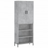 Witrynka, szarość betonu 69,5x34x180 cm materiał drewnopochodny