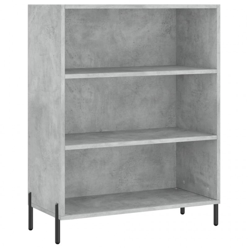 Witrynka, szarość betonu 69,5x34x180 cm materiał drewnopochodny