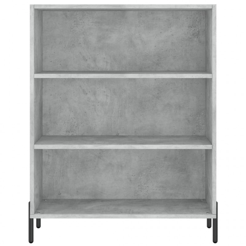Witrynka, szarość betonu 69,5x34x180 cm materiał drewnopochodny