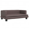Sofa dla dzieci, brązowa, 80x45x30 cm, sztuczna skóra