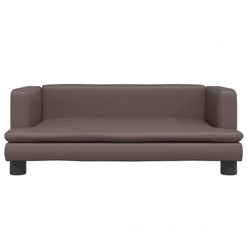 Sofa dla dzieci, brązowa, 80x45x30 cm, sztuczna skóra