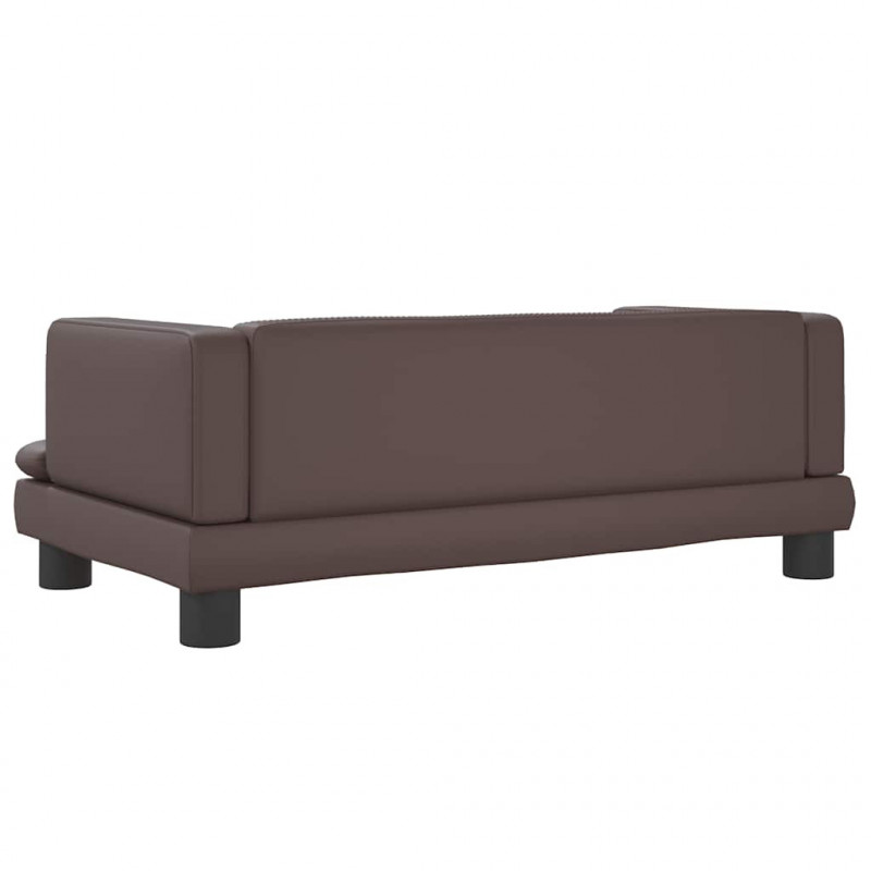Sofa dla dzieci, brązowa, 80x45x30 cm, sztuczna skóra