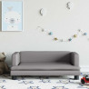 Sofa dla dzieci, szara, 80x45x30 cm, sztuczna skóra