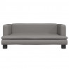 Sofa dla dzieci, szara, 80x45x30 cm, sztuczna skóra
