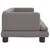 Sofa dla dzieci, szara, 80x45x30 cm, sztuczna skóra