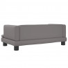 Sofa dla dzieci, szara, 80x45x30 cm, sztuczna skóra