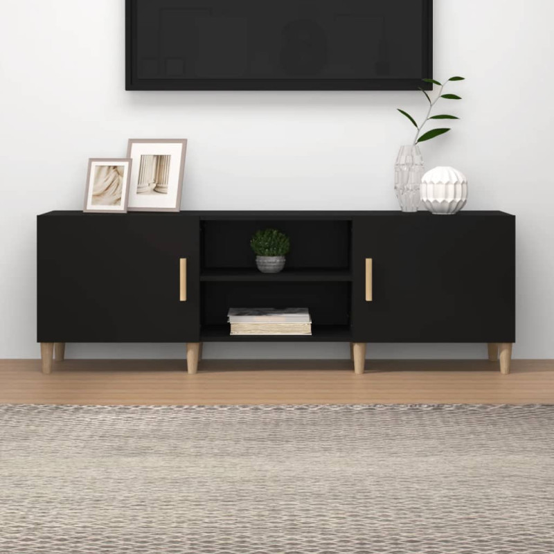 Szafka pod telewizor, czarna, 150x30x50 cm