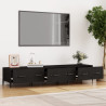 Szafka pod TV, czarna, 150x34,5x30 cm, materiał drewnopochodny